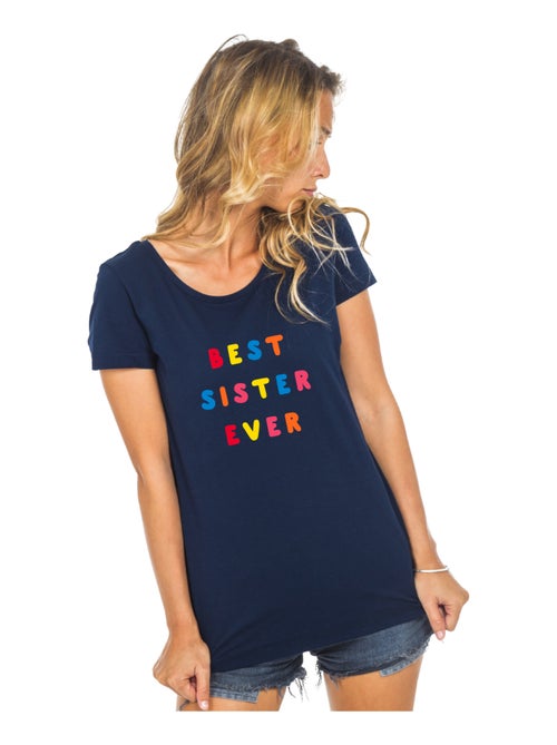 T-shirt Femme - BEST SISTER EVER COLORÉE WAF - Kiabi