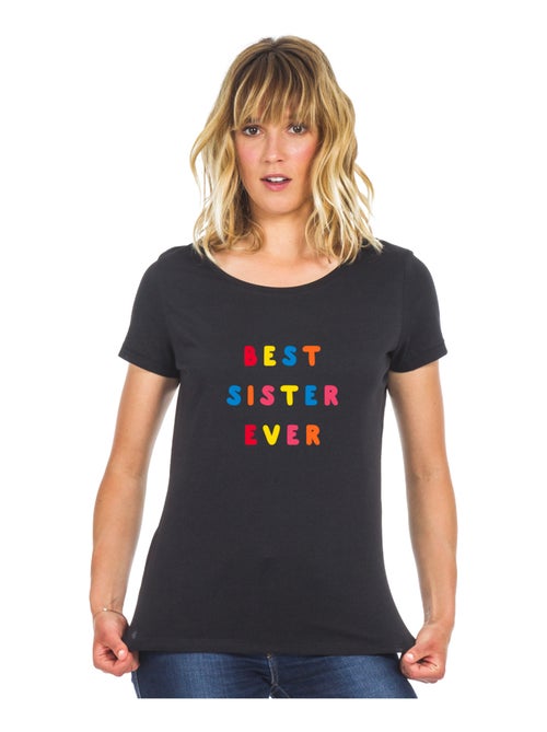 T-shirt Femme - BEST SISTER EVER COLORÉE WAF - Kiabi