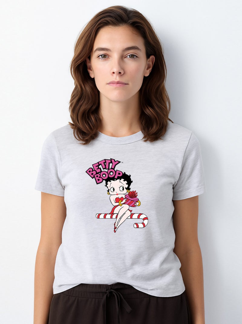 T-shirt Femme - BETTY BOOP 2 Gris chiné - Kiabi