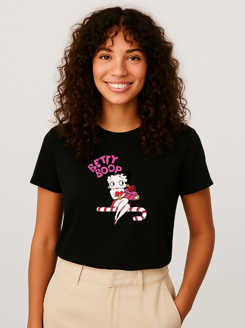 T-shirt Femme - BETTY BOOP 2 Noir - Kiabi