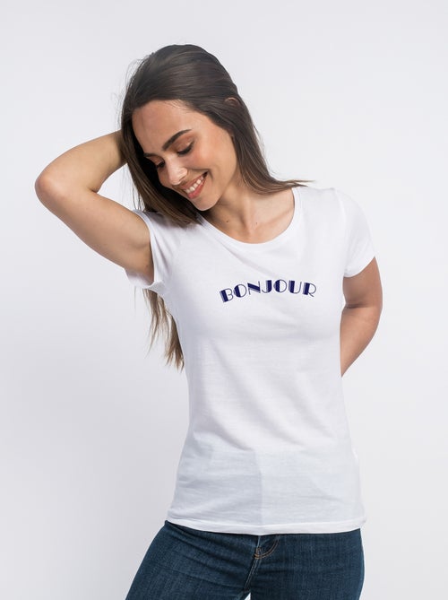 T-shirt Femme - BONJOUR - Kiabi
