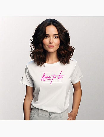 T-shirt femme - born to be yonce pink