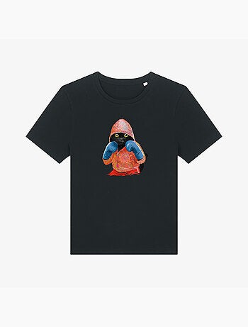 T-shirt Femme - BOXING CAT BLACK