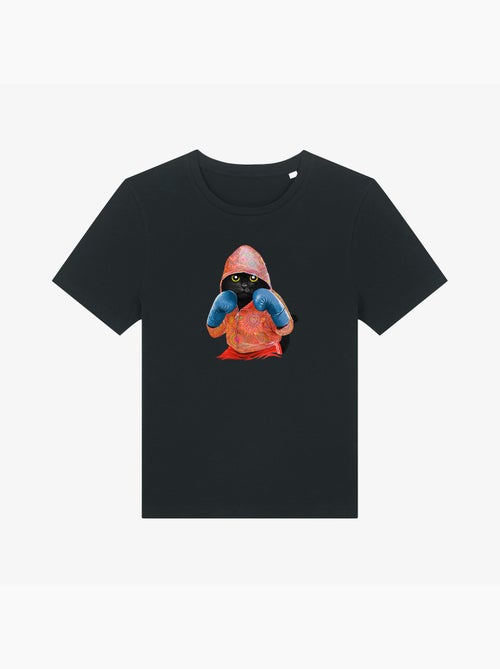 T-shirt Femme - BOXING CAT BLACK - Kiabi