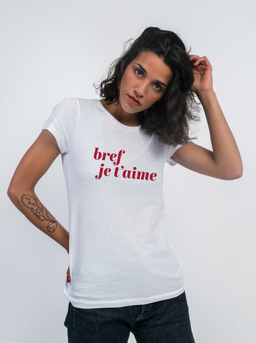 T-shirt Femme - BREF JE T'AIME MPT - Kiabi