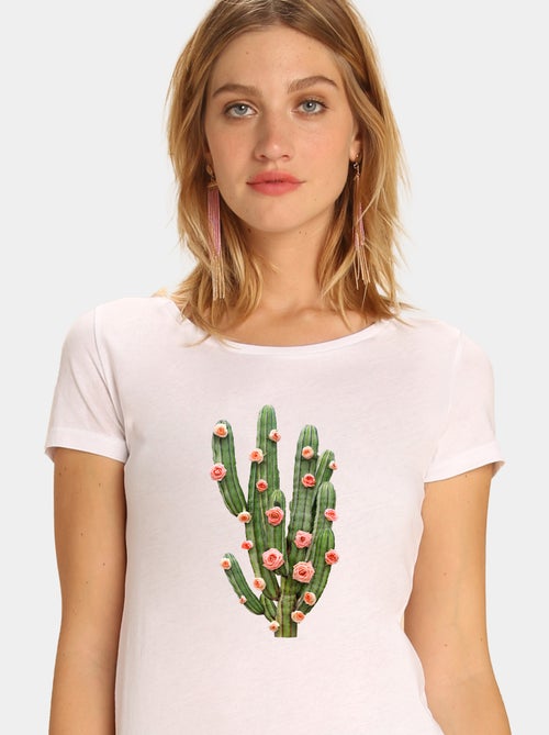 T-shirt Femme - CACTUS AND ROSES - Kiabi
