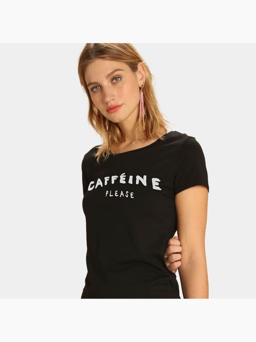 T-shirt Femme - CAFFEINE PLEASE - Kiabi