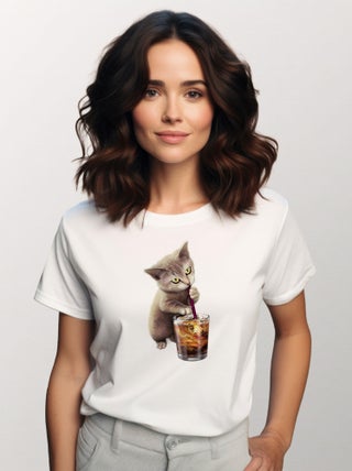 T-shirt Femme - CAT LOVES SOFT DRINK