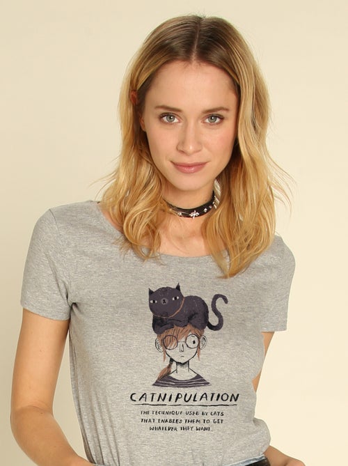 T-shirt Femme - CATNIPULATION - Kiabi