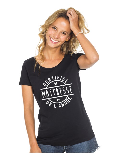 T-shirt Femme - CERTIFIÉE MAÎTRESSE DE L'ANNÉE - Kiabi
