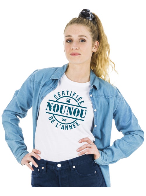 T-shirt Femme - CERTIFIÉE NOUNOU DE L'ANNÉE - Kiabi