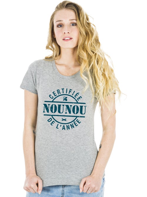 T-shirt Femme - CERTIFIÉE NOUNOU DE L'ANNÉE - Kiabi