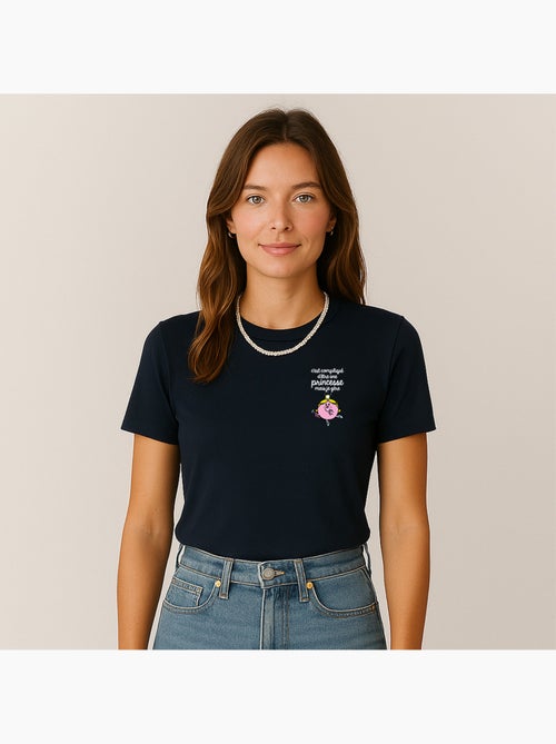 T-shirt Femme - C'EST COMPLIQUÉ D'ÊTRE UNE PRINCESSE CŒUR - Kiabi