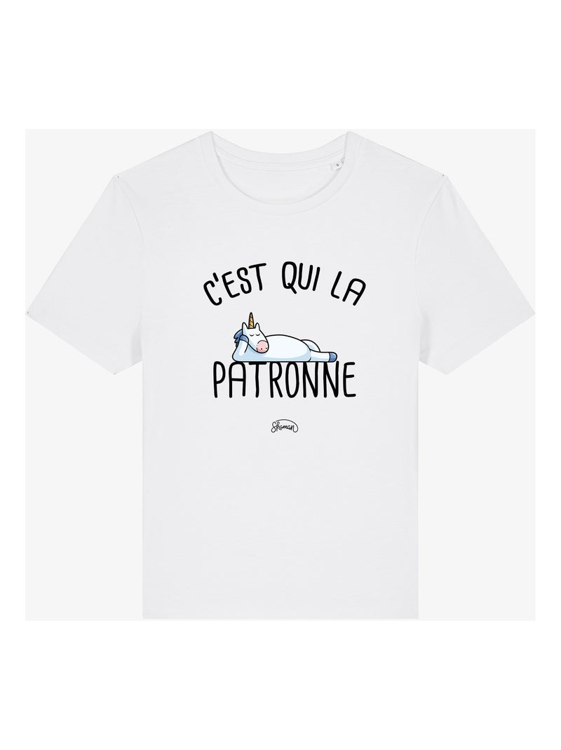 T-shirt Femme - C'EST QUI LA PATRONNE Blanc - Kiabi