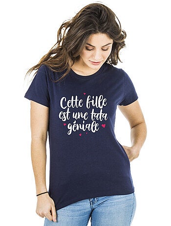 T-shirt Femme - CETTE FILLE EST UNE TATA GÉNIALE