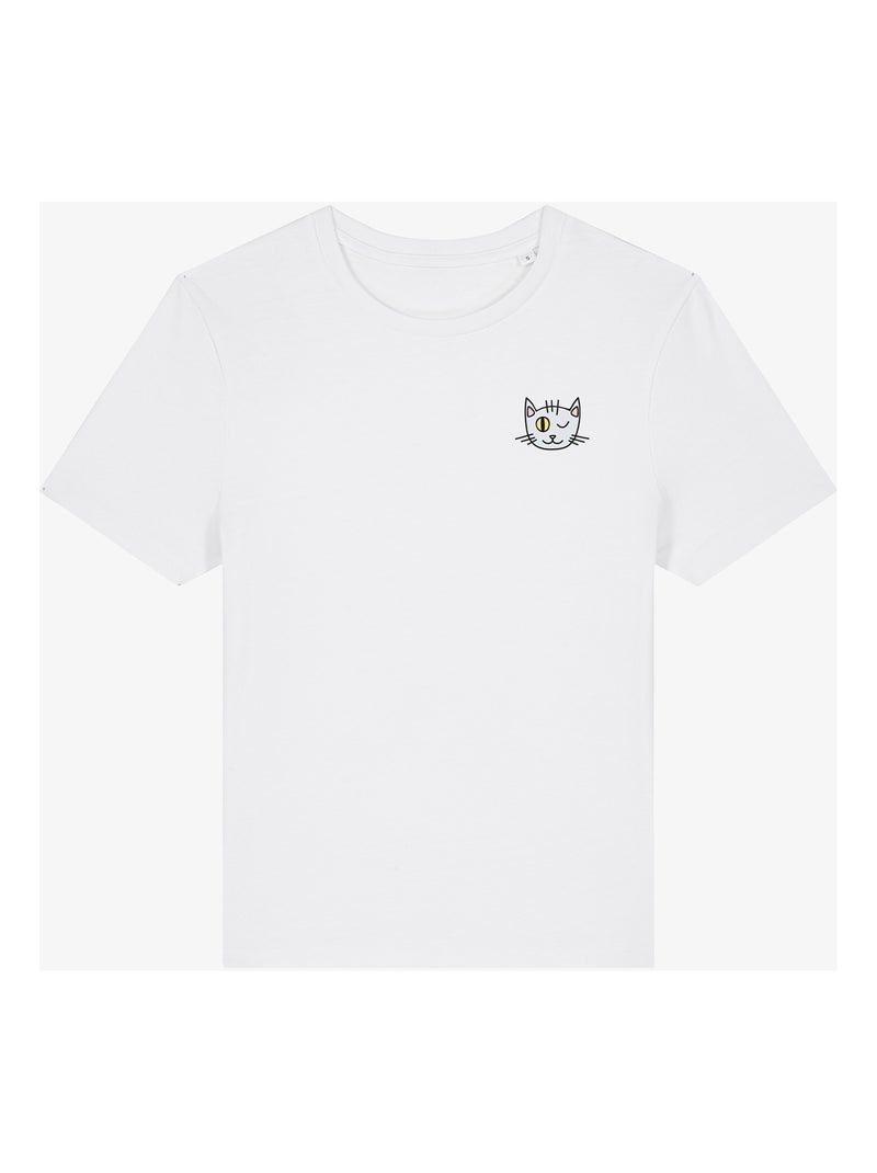 T-shirt Femme - CHAT CLIN DOEIL CŒUR Blanc - Kiabi