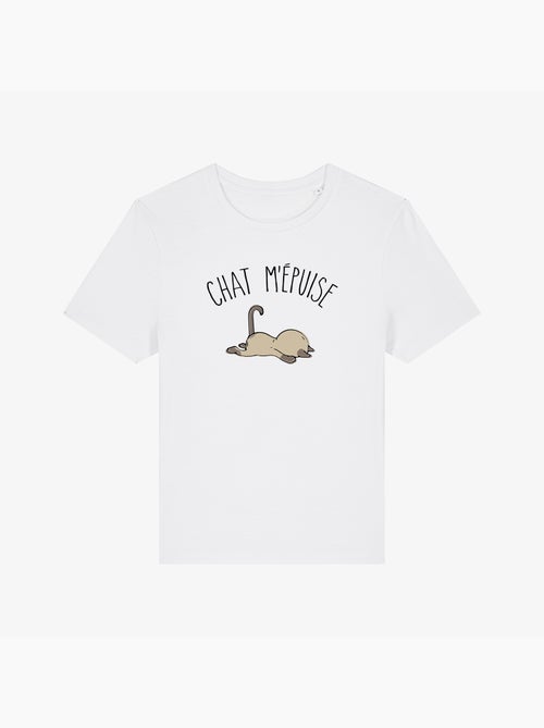 T-shirt Femme - CHAT M'EPUISE - Kiabi