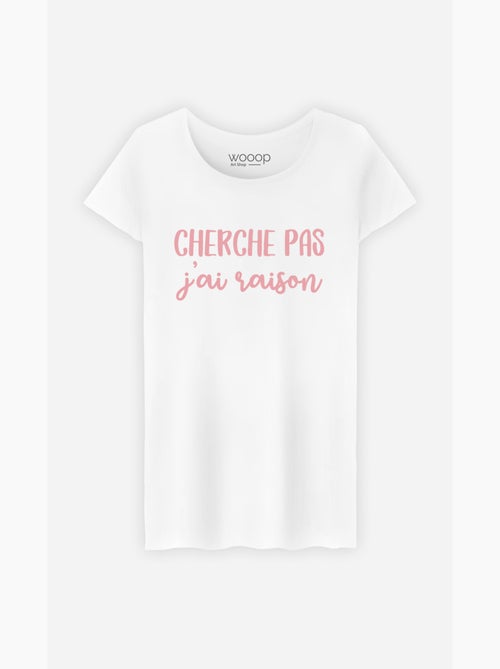 T-shirt Femme - CHERCHE PAS J'AI RAISON - Kiabi