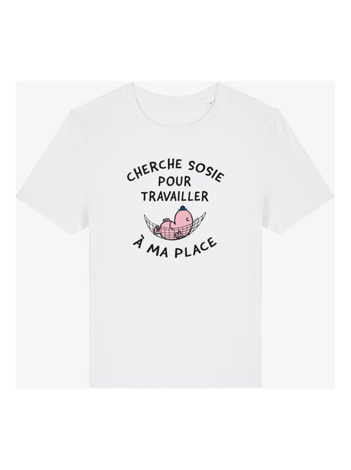 T-shirt Femme - CHERCHE SOSIE POUR TRAVAILLER A MA PLACE - Kiabi