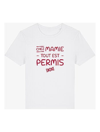 T-shirt Femme - CHEZ MAMIE TOUT EST PERMIS