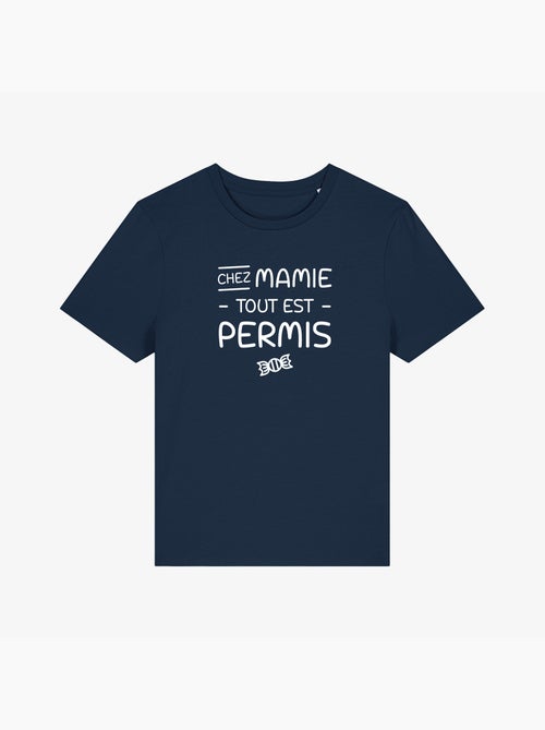 T-shirt Femme - CHEZ MAMIE TOUT EST PERMIS - Kiabi