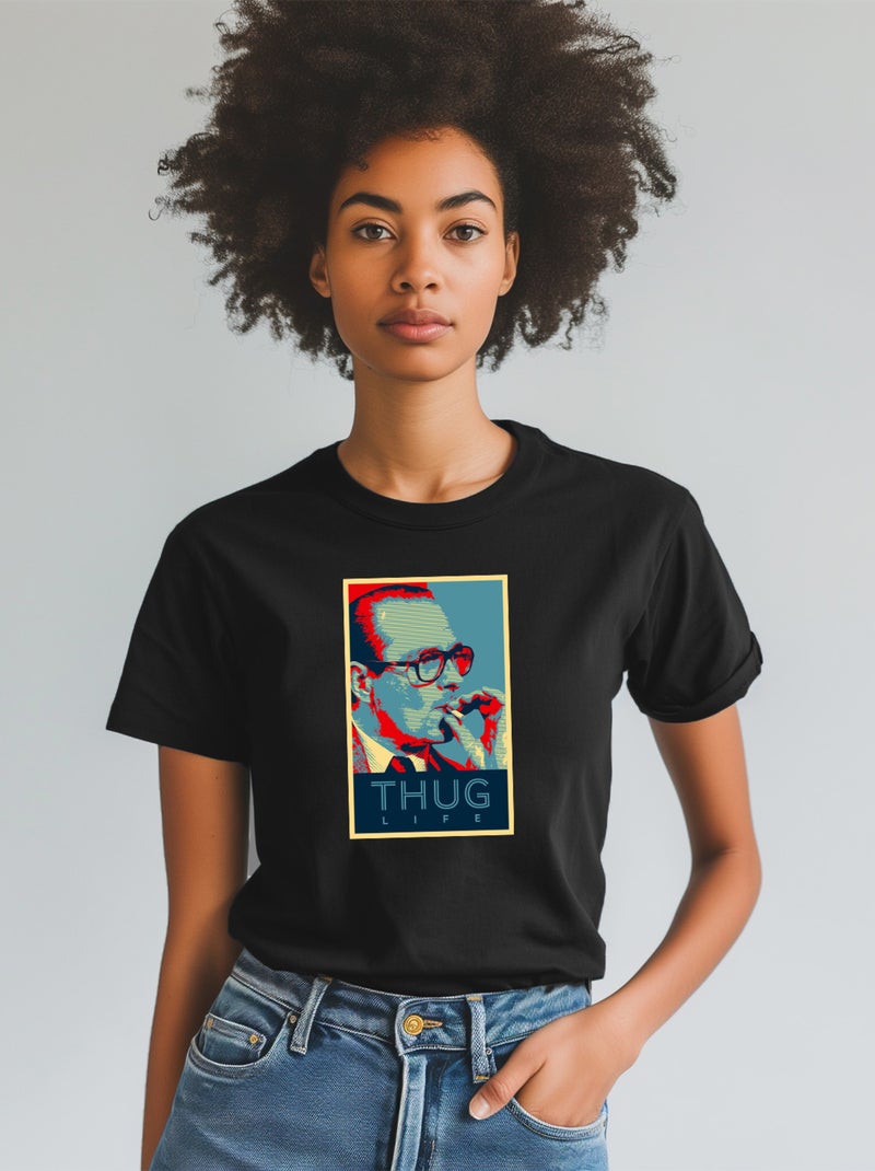 T-shirt Femme - CHIRAC THUG LIFE Noir - Kiabi