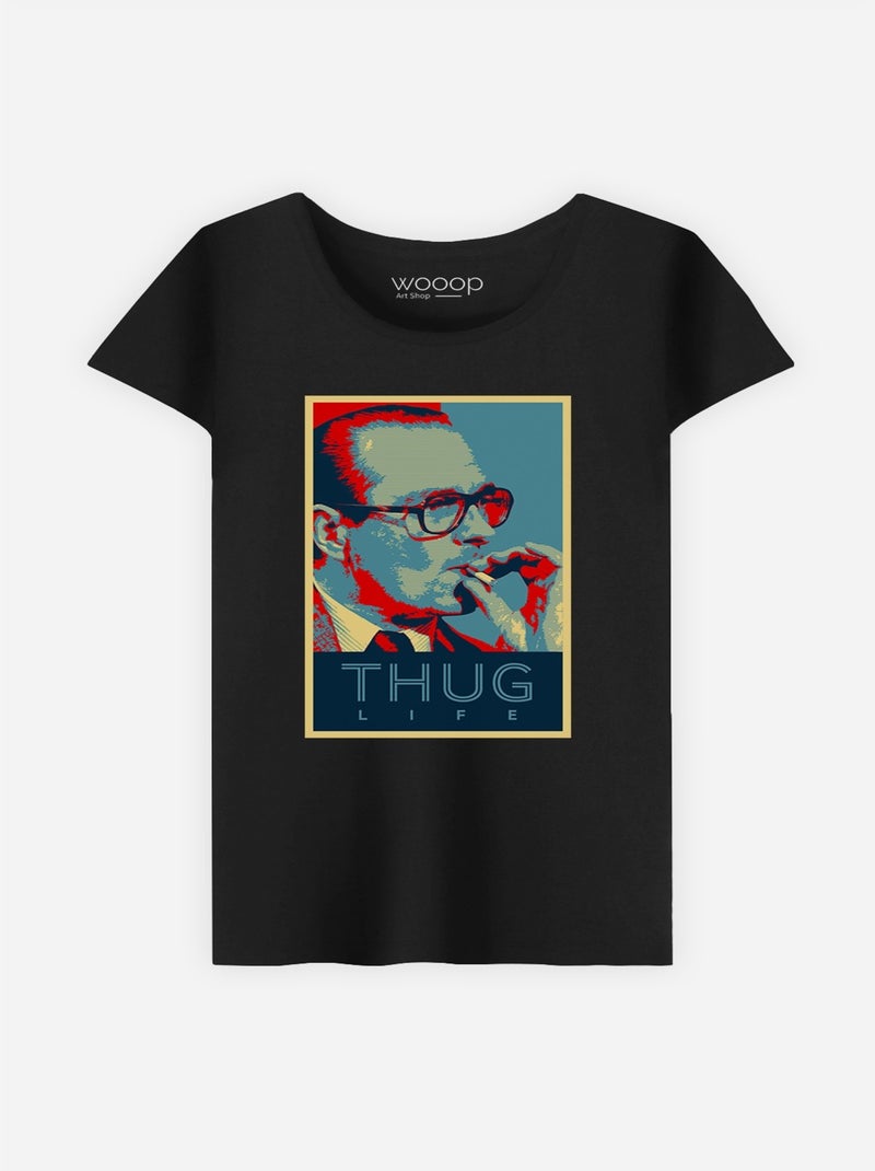 T-shirt Femme - CHIRAC THUG LIFE Noir - Kiabi