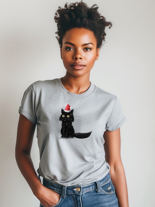 T-shirt Femme - CHRISTMAS CAT - Kiabi