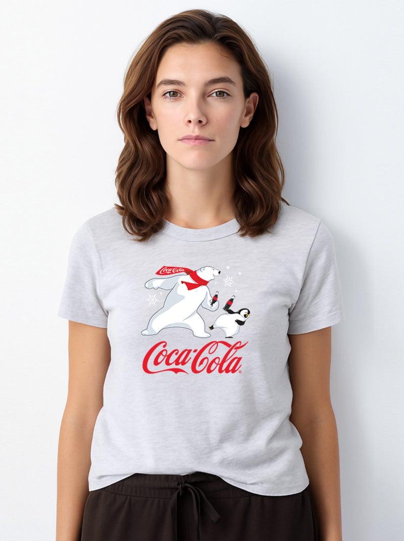 T-shirt Femme - COCA COLA 2 Gris chiné - Kiabi