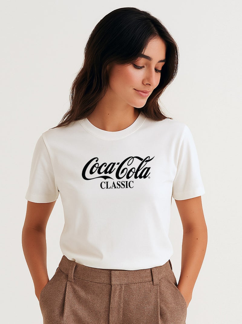 T-shirt Femme - COCA COLA CLASSIC Blanc - Kiabi