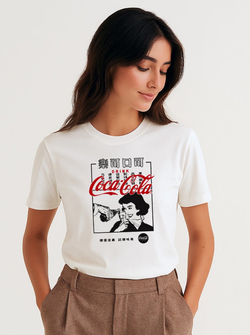 T-shirt Femme - COCA JAP 2 Blanc - Kiabi