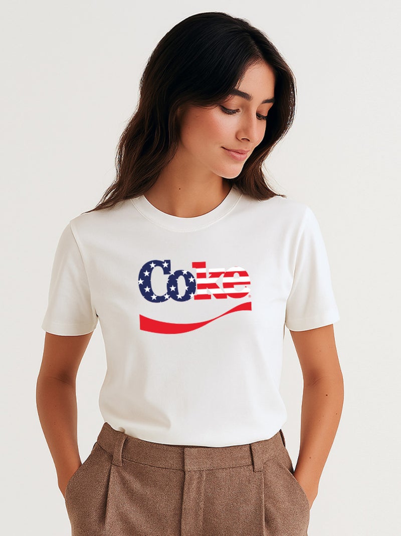 T-shirt Femme - COKE Blanc - Kiabi
