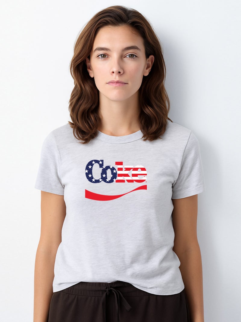 T-shirt Femme - COKE Gris chiné - Kiabi