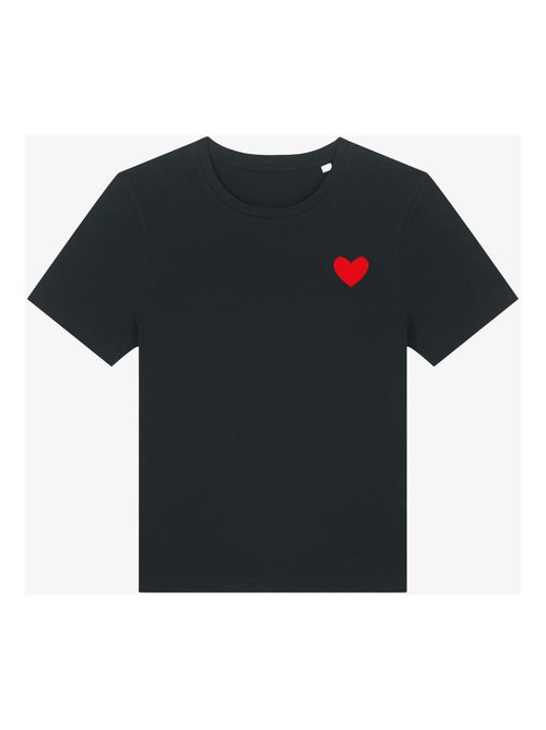 T-shirt Femme - DESSIN PETIT COEUR - Kiabi