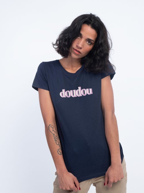 T-shirt Femme - DOUDOU ROSE - Kiabi