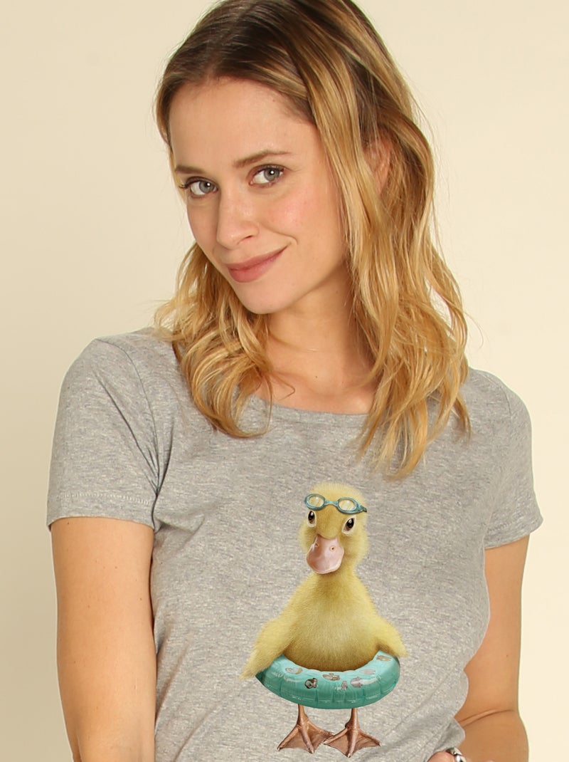 T-shirt Femme - DUCK BOUEE Gris chiné - Kiabi