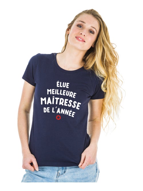 T-shirt Femme - ÉLUE MEILLEURE MAÎTRESSE DE L'ANNÉE - Kiabi