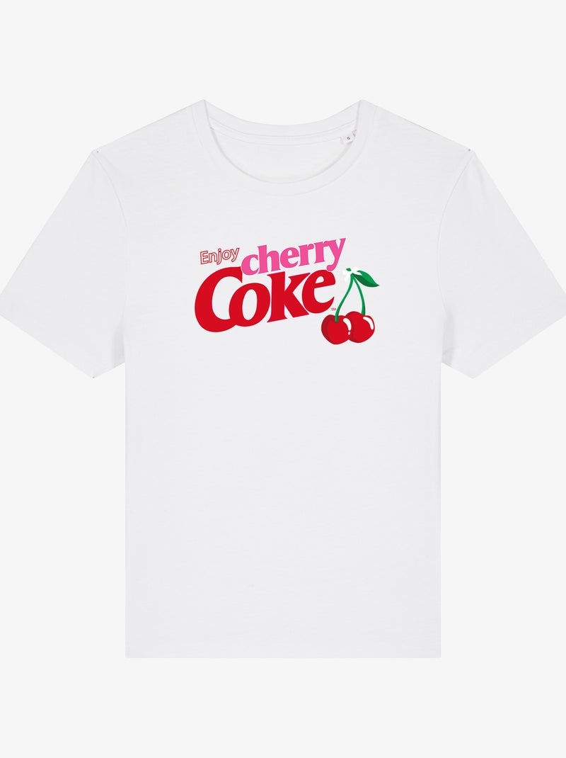 T-shirt Femme - ENJOY CHERRY COKE Blanc - Kiabi