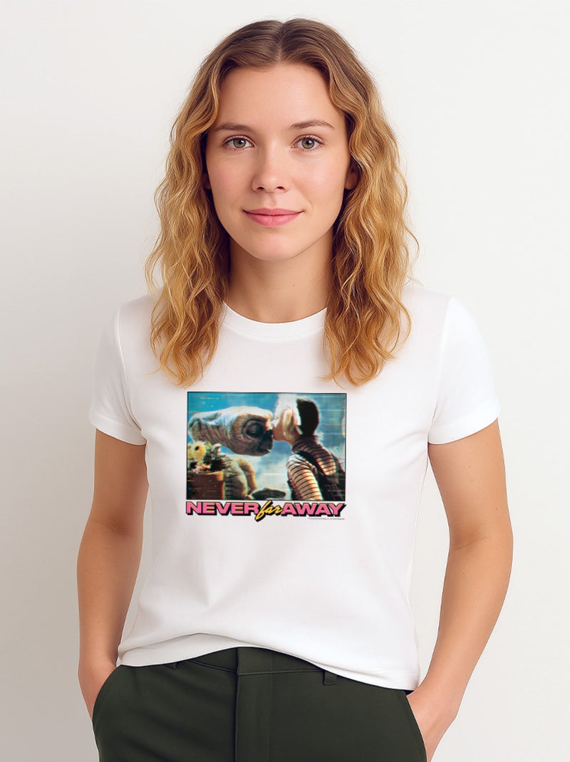 T-shirt Femme - E.T NEVER FAR AWAY Blanc - Kiabi