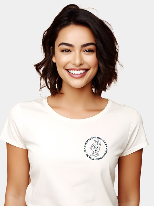 T-shirt Femme - EVERYTHING WILL BE OK - Kiabi