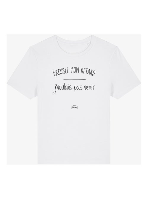 T-shirt Femme - EXCUSEZ MON RETARD J'VOULAIS PAS VENIR - Kiabi