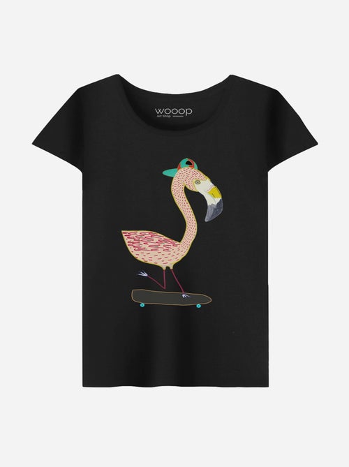 T-shirt Femme - FLAMINGO SKATER - Kiabi