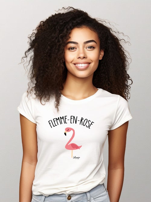 T-shirt Femme - FLEMME EN ROSE - Kiabi