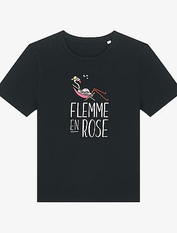T-shirt femme - flemme en rose