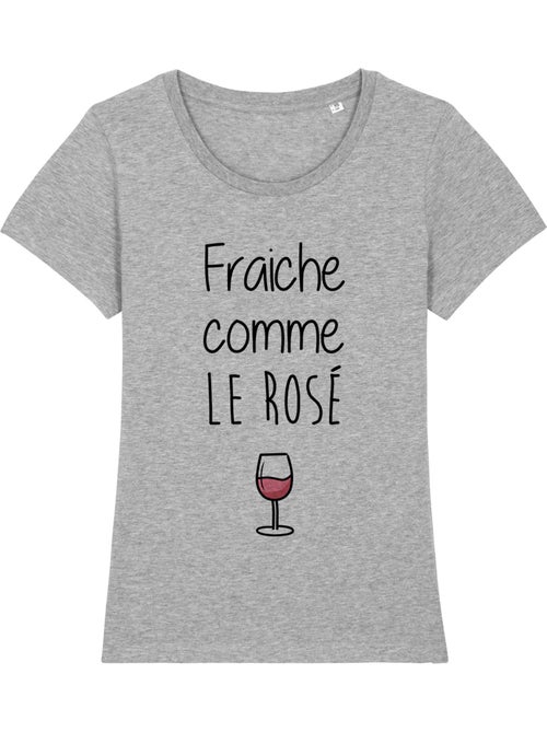T-shirt Femme - FRAÎCHE COMME LE ROSÉ - Kiabi