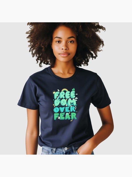 T-shirt Femme - FREEDOM OVER FEAR - Kiabi