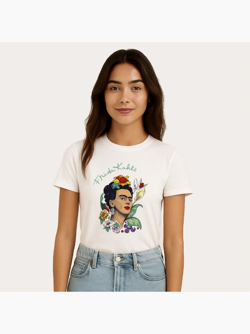 T-shirt Femme - FRIDA KAHLO FLOWERS - Kiabi