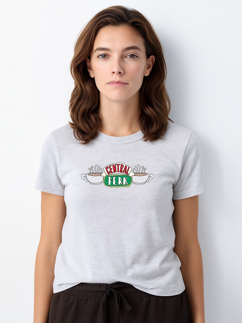T-shirt Femme - FRIENDS CENTRAL PERK Gris chiné - Kiabi