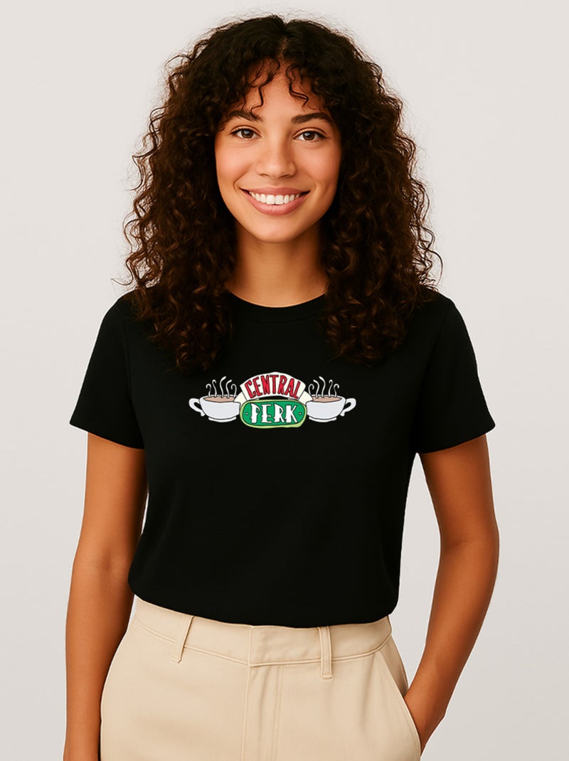 T-shirt Femme - FRIENDS CENTRAL PERK Noir - Kiabi