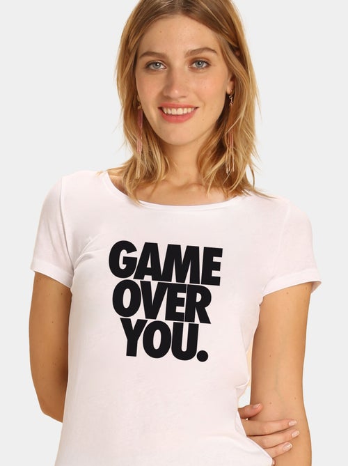 T-shirt Femme - GAME OVER YOU - Kiabi